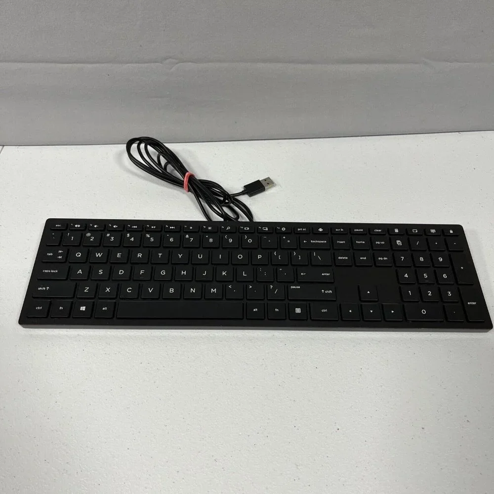 HP Lifestyle USB Multi Media Slim Wired Keyboard TPC-C003K Black